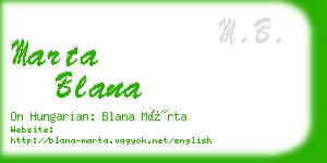 marta blana business card